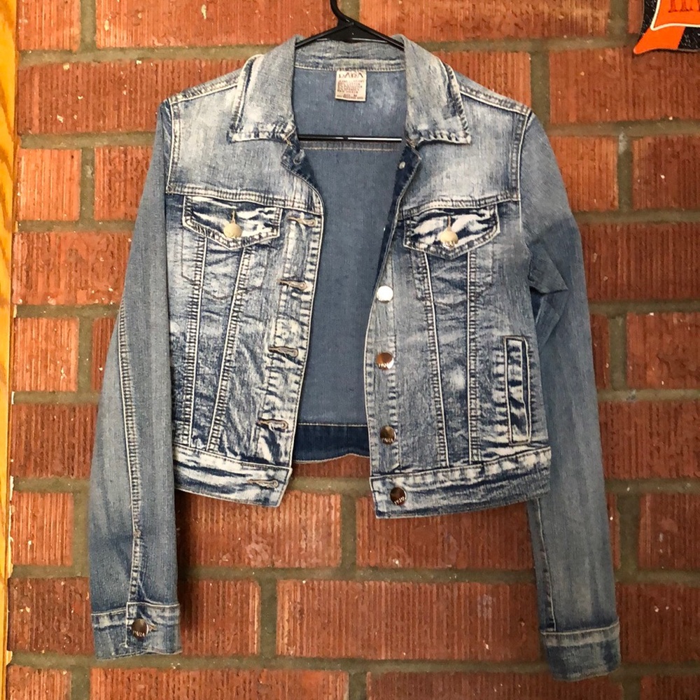 80s style acid washed Jean jacket